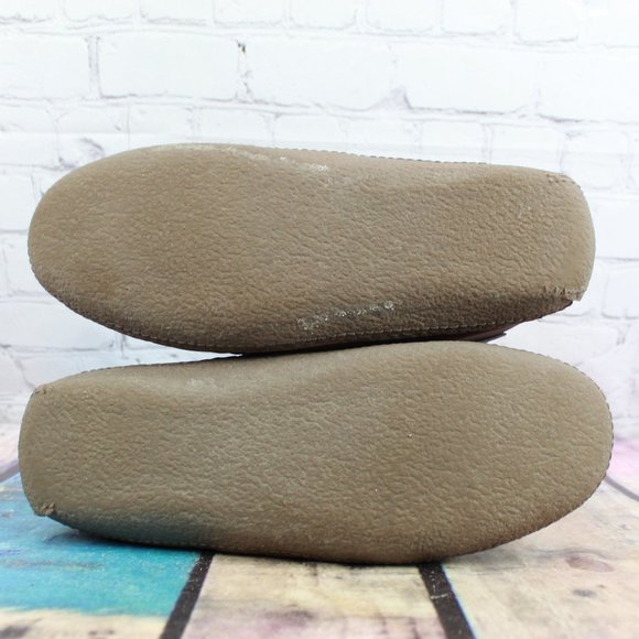 LL Bean Handsewn Purple Leather Flannel Lined Moccasins Slippers 10 M - Picture 9 of 9